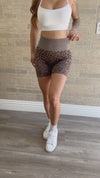 Seamless Leopard Shorts (Mocha)