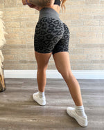 Seamless Leopard Shorts (Charcoal)