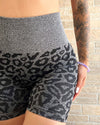 Seamless Leopard Shorts (Charcoal)