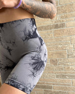 Soft Tie Dye Active Shorts (Gray)