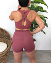 Sadie Cargo Shorts (Rosy Mauve)