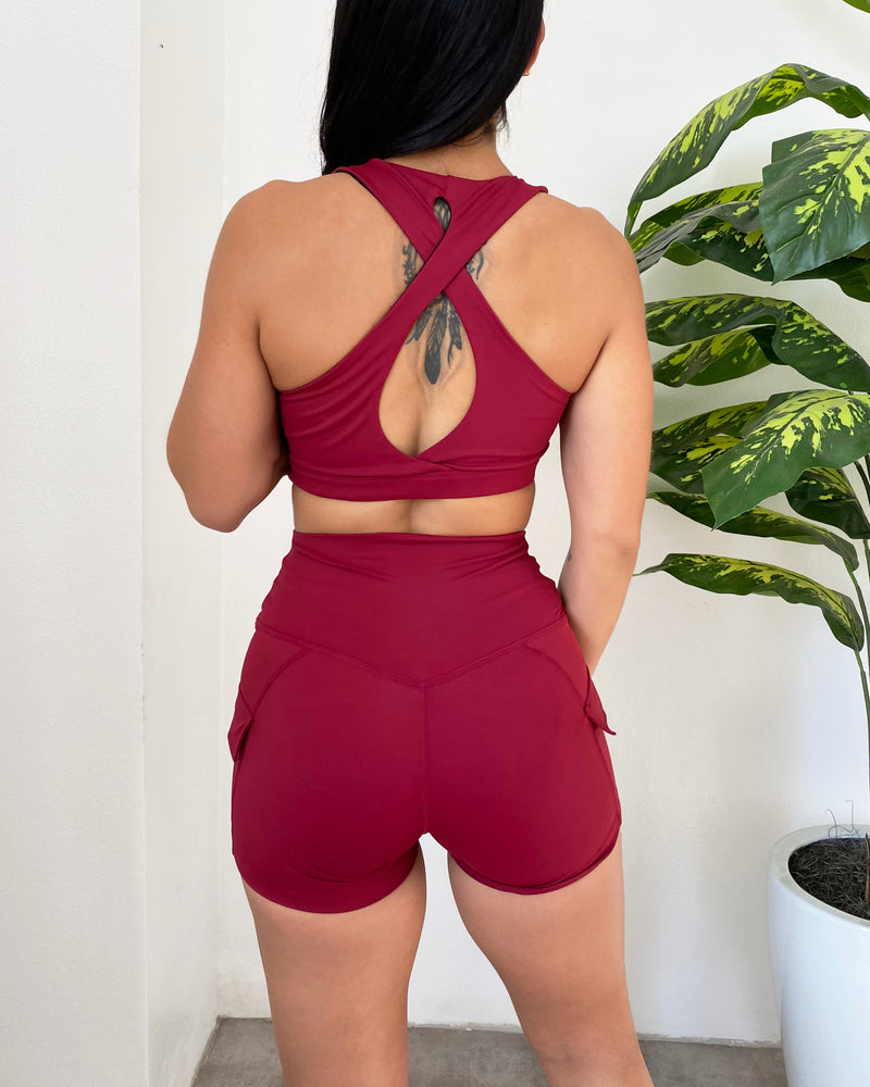Sadie Cargo Shorts (Ruby Red) – Shop MPE